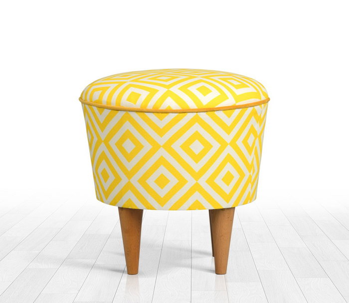Atelier Del Sofa Puf de Microfibra Amarillo Atelier Del Sofa Puf de Microfibra Amarillo